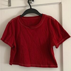 UO Best Friend Tee - Red w/ White Stitching